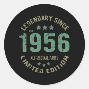 Adesivo Original Desde 1956 Presente de Aniversário Lenda