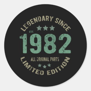 Adesivo Original Desde 1982 Lenda Vintage Presente de Aniv