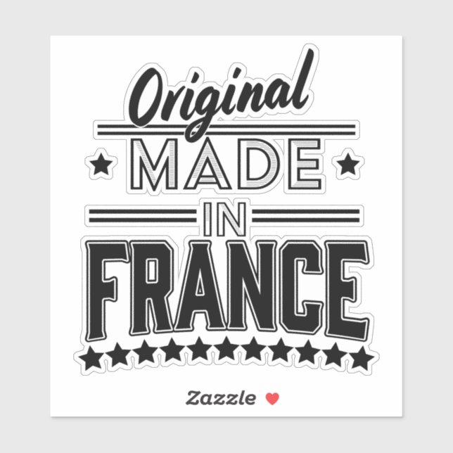 Adesivo Original feito na França logotipo (Folha)