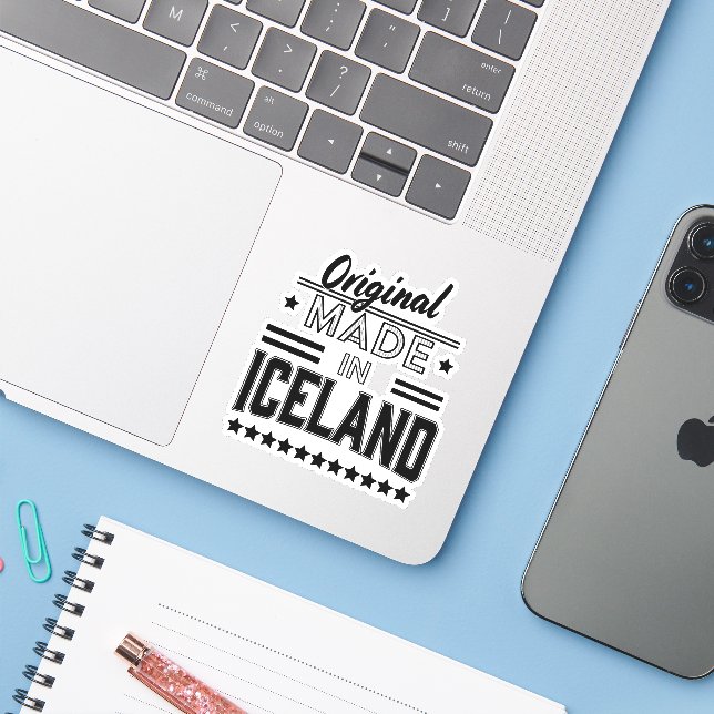 Adesivo Original feito no australiano Sticker (Notebook com iPhone)