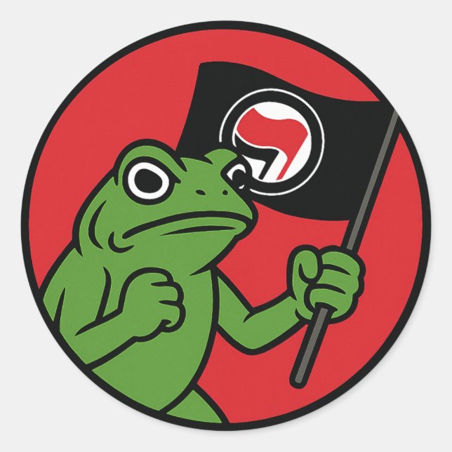 Adesivo Original Portland Frog Sticker Decal: Anti Fascist (Frente)