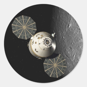 Adesivo Órion Spacecraft em órbita lunar