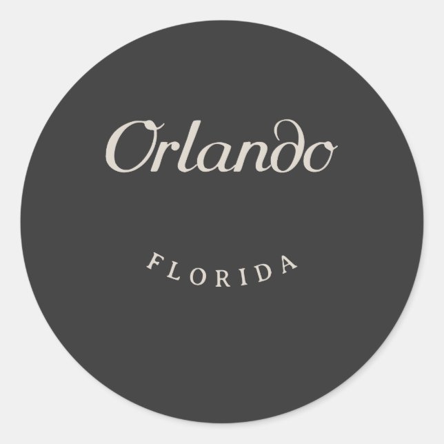 Adesivo Orlando Florida White Font (Frente)
