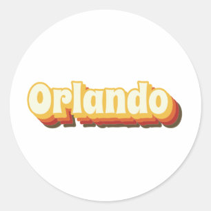Adesivo Orlando Retro Vintage Text