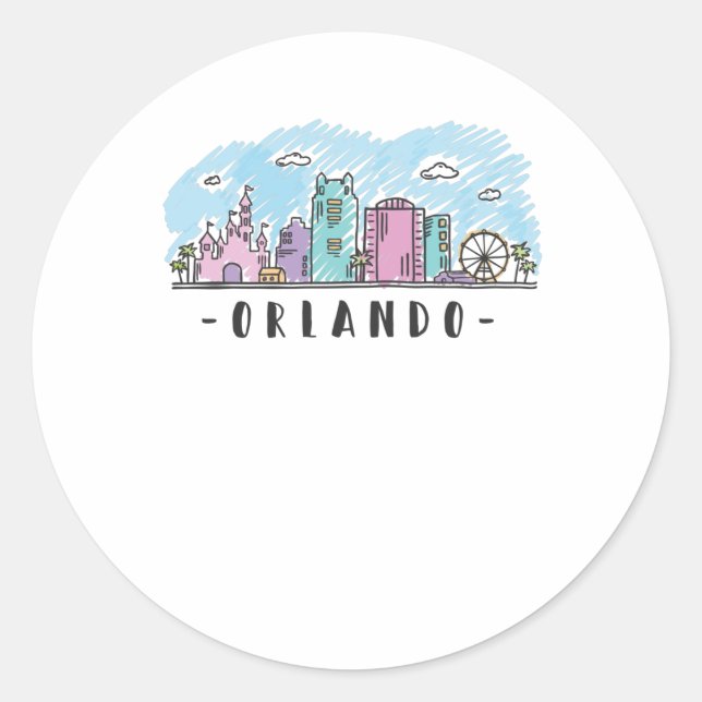 Adesivo Orlando Skyline (Frente)