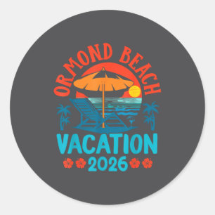 Adesivo Ormond Beach Flórida 2026 Férias em Família Praia
