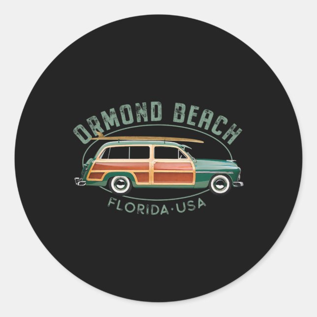 Adesivo Ormond Beach Flórida Surf Vintage  (Frente)
