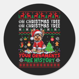 Adesivo Ornações De Árvores Do Xmas São História, Sweater