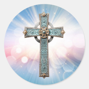 Adesivo Ornamentado Chriistian Cross