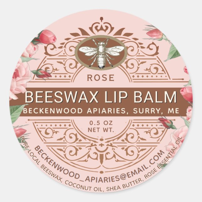 Adesivo Ornamentado de cera de abelhas (Frente)