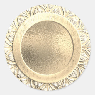 Adesivo Ornamentado de Foil Faux Dourado