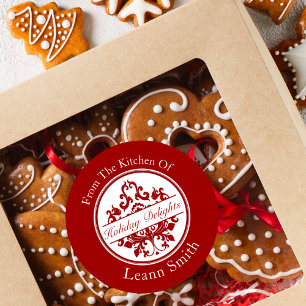 Adesivo Ornamentado De Natal Da Cozinha Do Rótulo