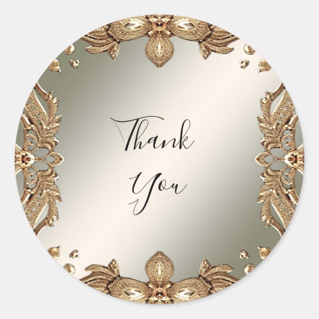 Adesivo Ornamentado Dourado (Frente)