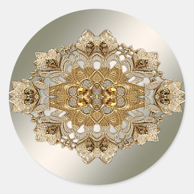 Adesivo Ornamentado Dourado (Frente)