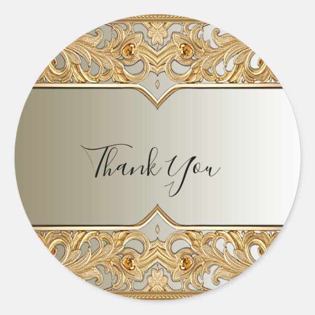 Adesivo Ornamentado Dourado moderno (Frente)