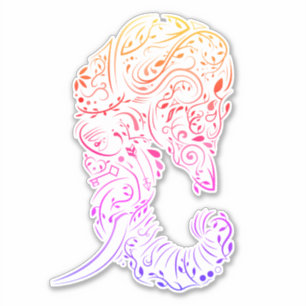 Adesivo ornamentado elefante