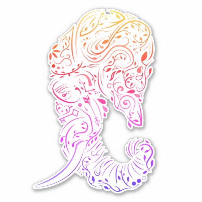 Adesivo ornamentado elefante (Frente)