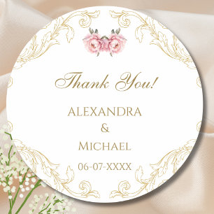 Adesivo Ornamentado Floral Vintage Casamento Barroco Obrig