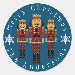 Adesivo Ornamentado Vintage Nutcracker Drummers Personaliz