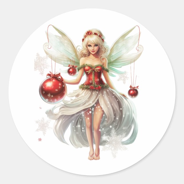 Adesivo Ornamento da fada de Natal (Frente)