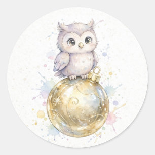Adesivo Ornamento de Coruja de Natal