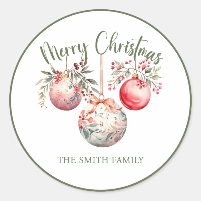 ADESIVO ORNAMENTO DE NATAIS VINTAGES DE TINTA (Frente)