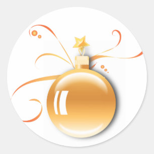 Adesivo Ornamento Dourado de Saudações Elegante KRW