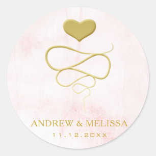 Adesivo Ornamento Dourado Faux  Vinheta de Casamento
