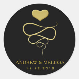 Adesivo Ornamento Dourado Faux | Vinheta Negra