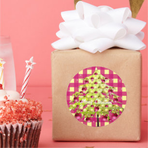 Adesivo Ornamento Dourados do rosa da ameixa da árvore de