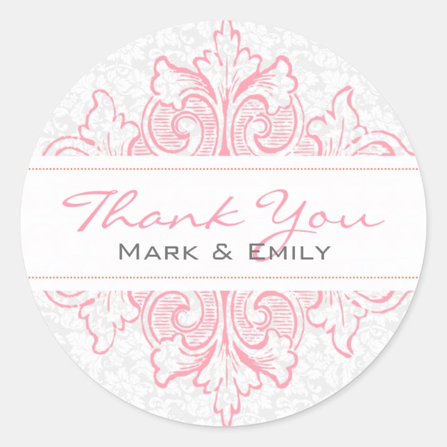 Adesivo Ornamento Floral Branco E Rosa Pastel (Frente)