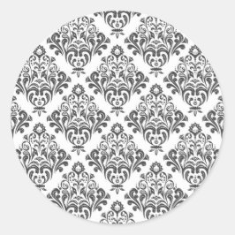 Adesivo Ornamento floral do damasco