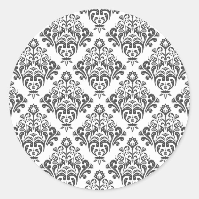 Adesivo Ornamento floral do damasco (Frente)