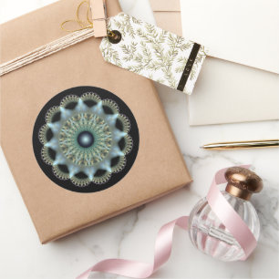 Adesivo Ornamento fractal de estrela brilhante