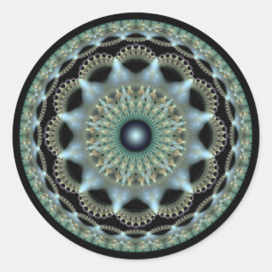 Adesivo Ornamento redondo fractal de estrela brilhante