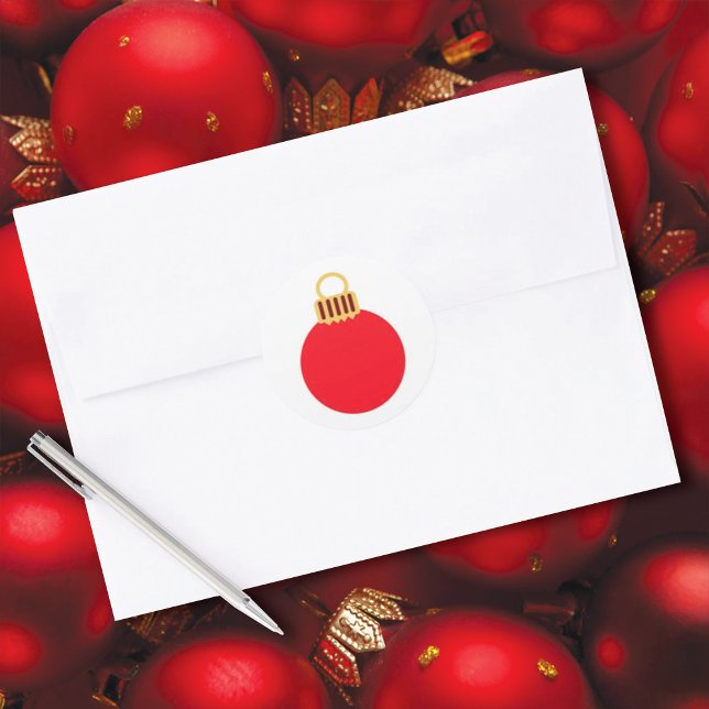 Adesivo Ornamento Vermelho Natal (Criador carregado)