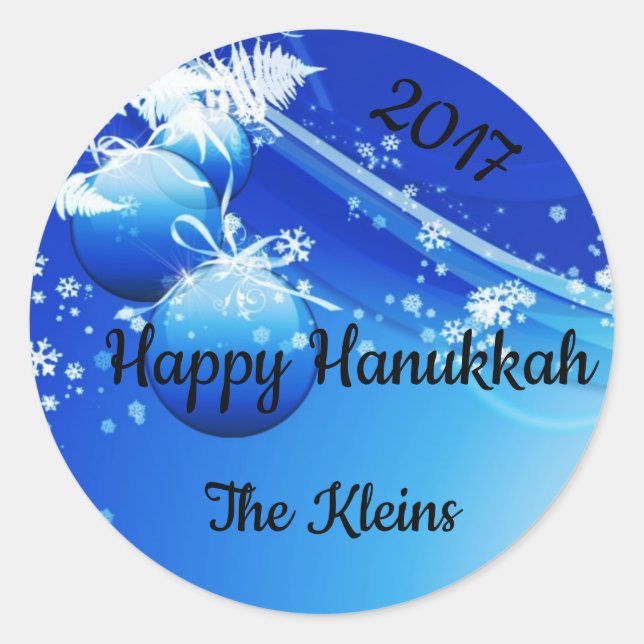 Adesivo Ornamentos Azuis e Brancos, Flocos de Neve, Pine B (Frente)