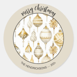 Adesivo Ornamentos de Natais vintages Prateados Dourados