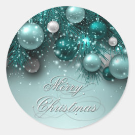 Adesivo Ornamentos de Natal - Teal - Personalizar
