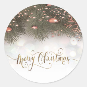 Adesivo Ornamentos de Pine Tree Feliz Natal