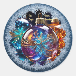 Adesivo Ornamentos De Vidro Personalizáveis Na Moldura Do