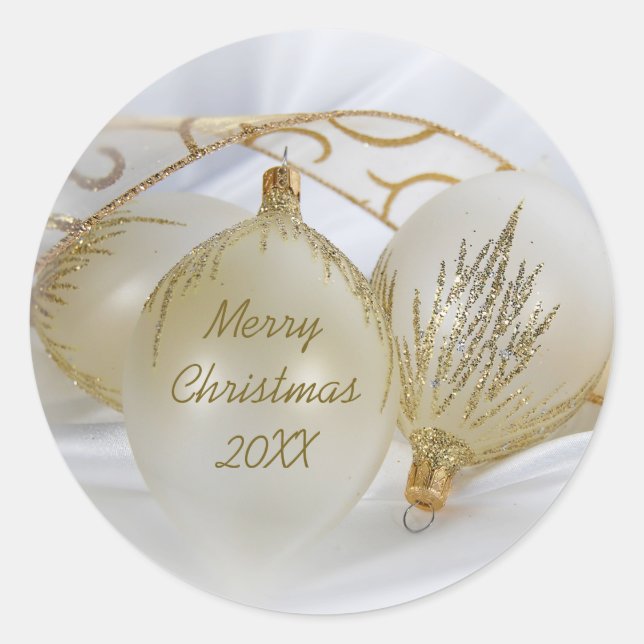 Adesivo Ornamentos Dourados Feriados (Frente)