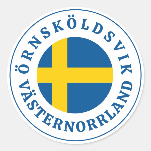 Adesivo ÖRNSKÖLDSVIK VÄSTERNORRLAND Suecia (Frente)