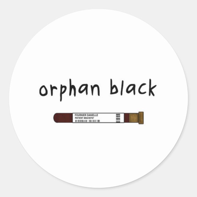 Adesivo Orphan Black crachá / botão - frasco (Frente)