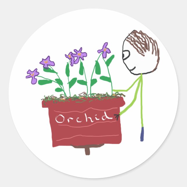 Adesivo Orquídea crescendo (Frente)