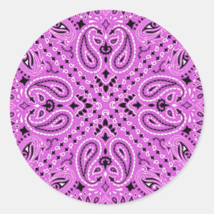 Adesivo Orquídea Lilac Paisley Western Bandana Scarf Impre