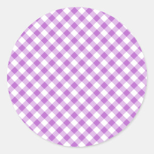 Adesivo Orquídea Roxa Gingham Retro