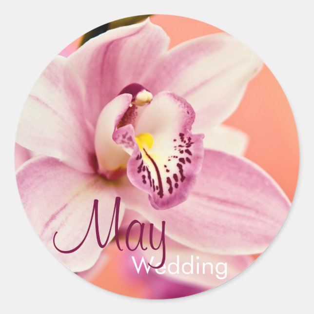 Adesivo Orquídea - Vinheta de Casamento (Frente)