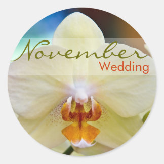 Adesivo Orquídea - Vinheta de Casamento Novembro