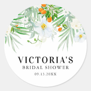 Adesivo Orquídeas Aquarelas e Kumquats Chá de panela Flora